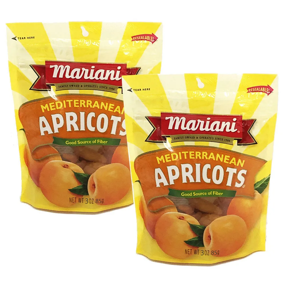 2 Bags Dried Apricots Fruit Plump Vegan Snack Treat Sweet Kosher Gluten Free 3oz