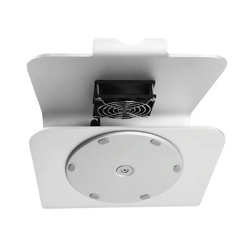 Aluminum Cooling Stand with Fan for Mac Ipad and Laptops - Silver Rotation Style