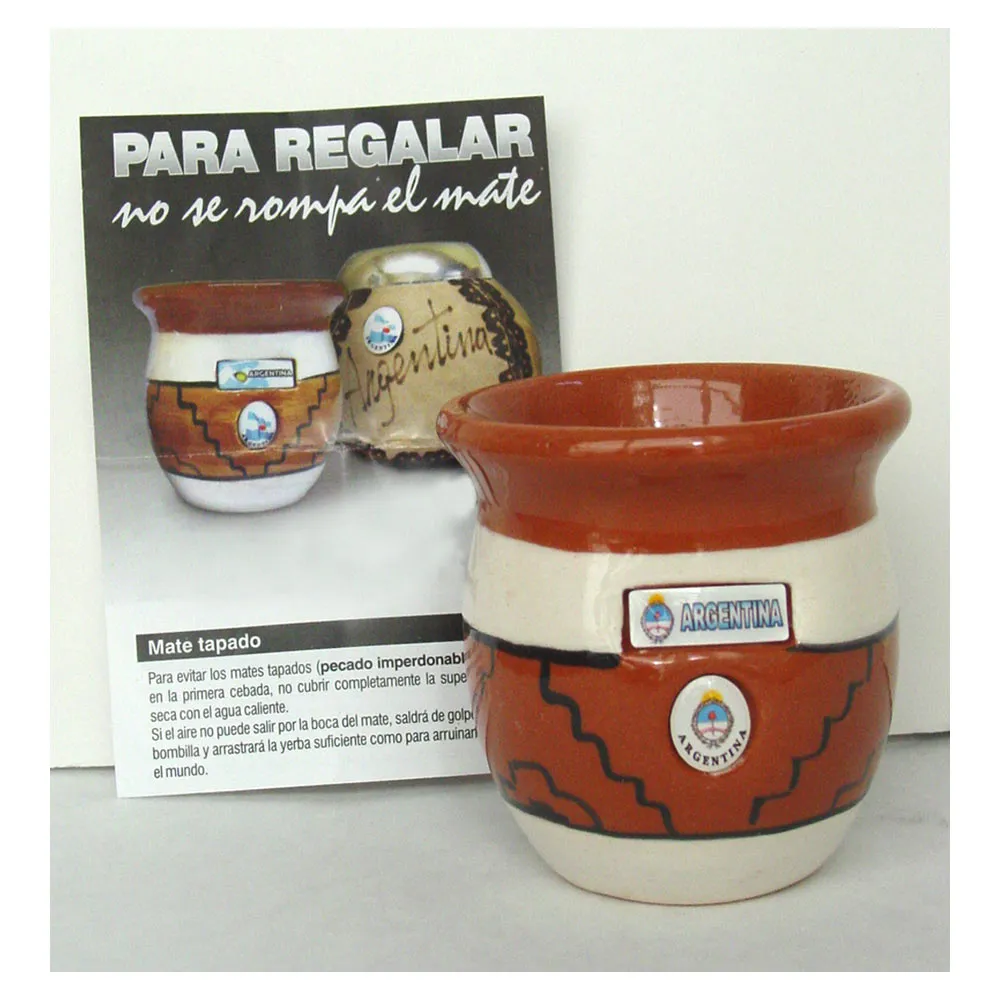 ARGENTINA CERAMIC MATE GOURD YERBA STRAW BOMBILLA DIET HEALTHY DRINK DETOX 0243