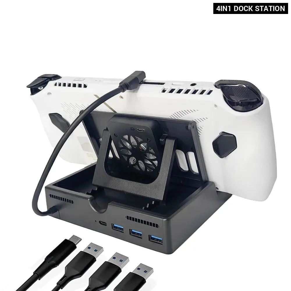 Asus Rog Ally Docking Station with Cooling Fan Hdmi 2.0 4k 60hz Foldable Stand