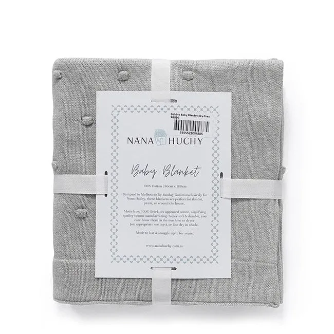 Bobble Baby Blanket - Sky Grey