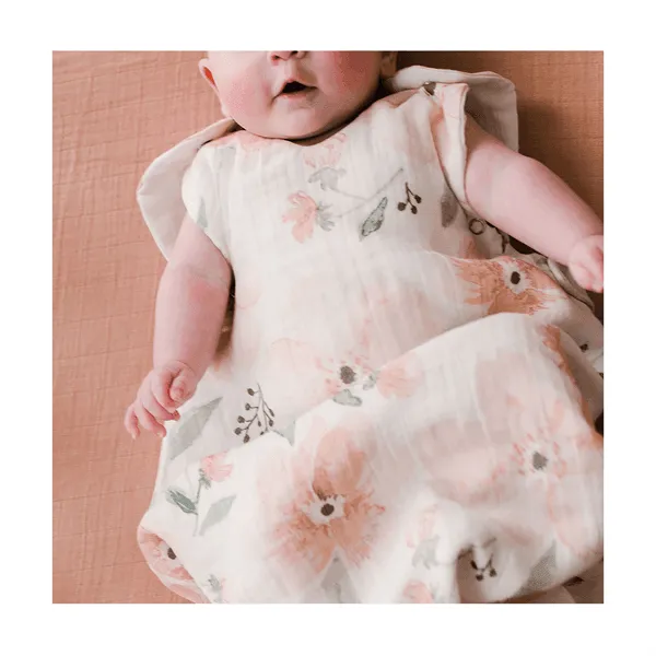 Crane Parker Wearable Blanket 0-9 mo.Muslin - Floral