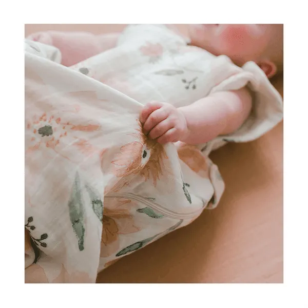 Crane Parker Wearable Blanket 0-9 mo.Muslin - Floral