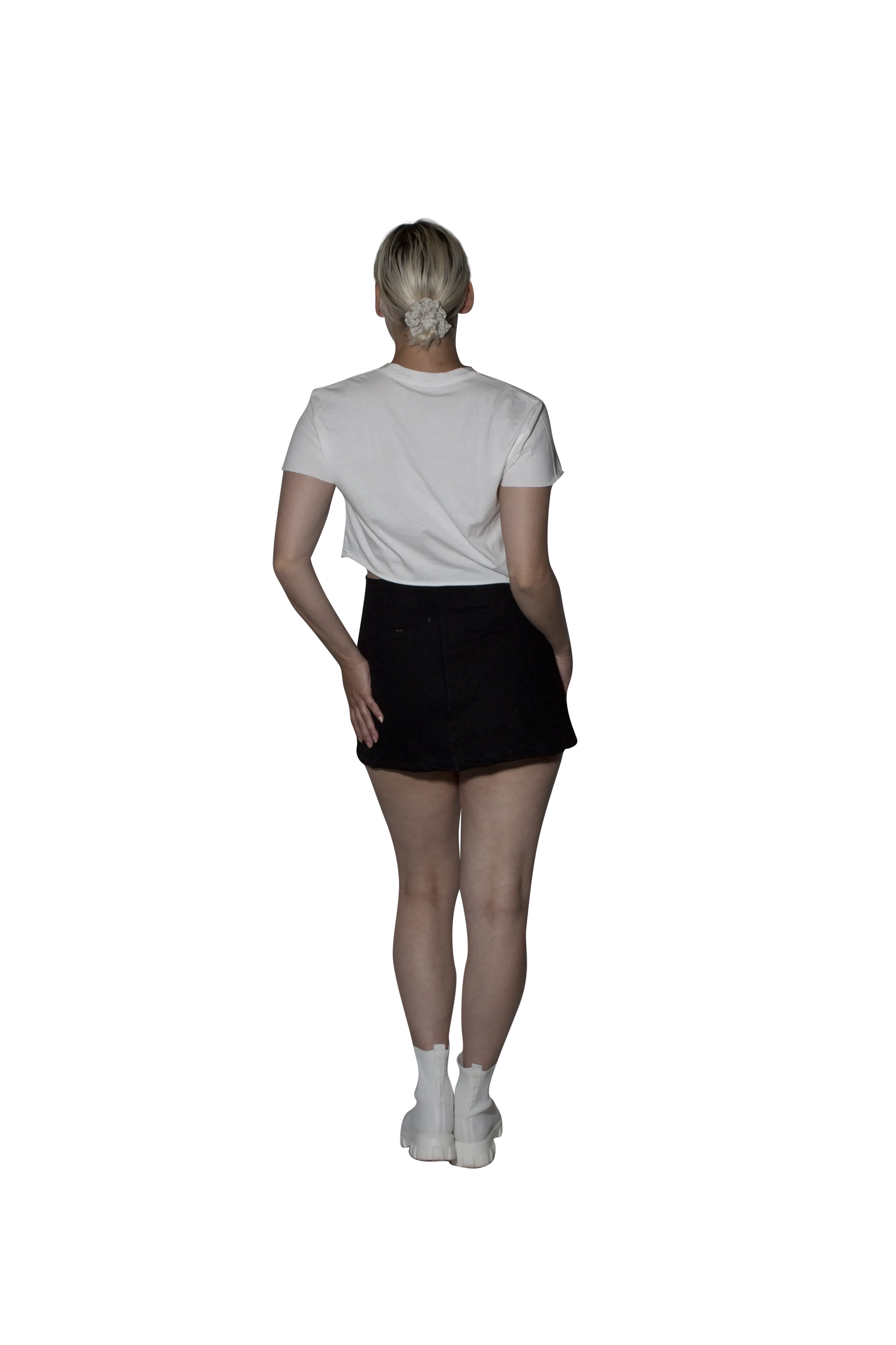 Denim Snap Mini Skirt