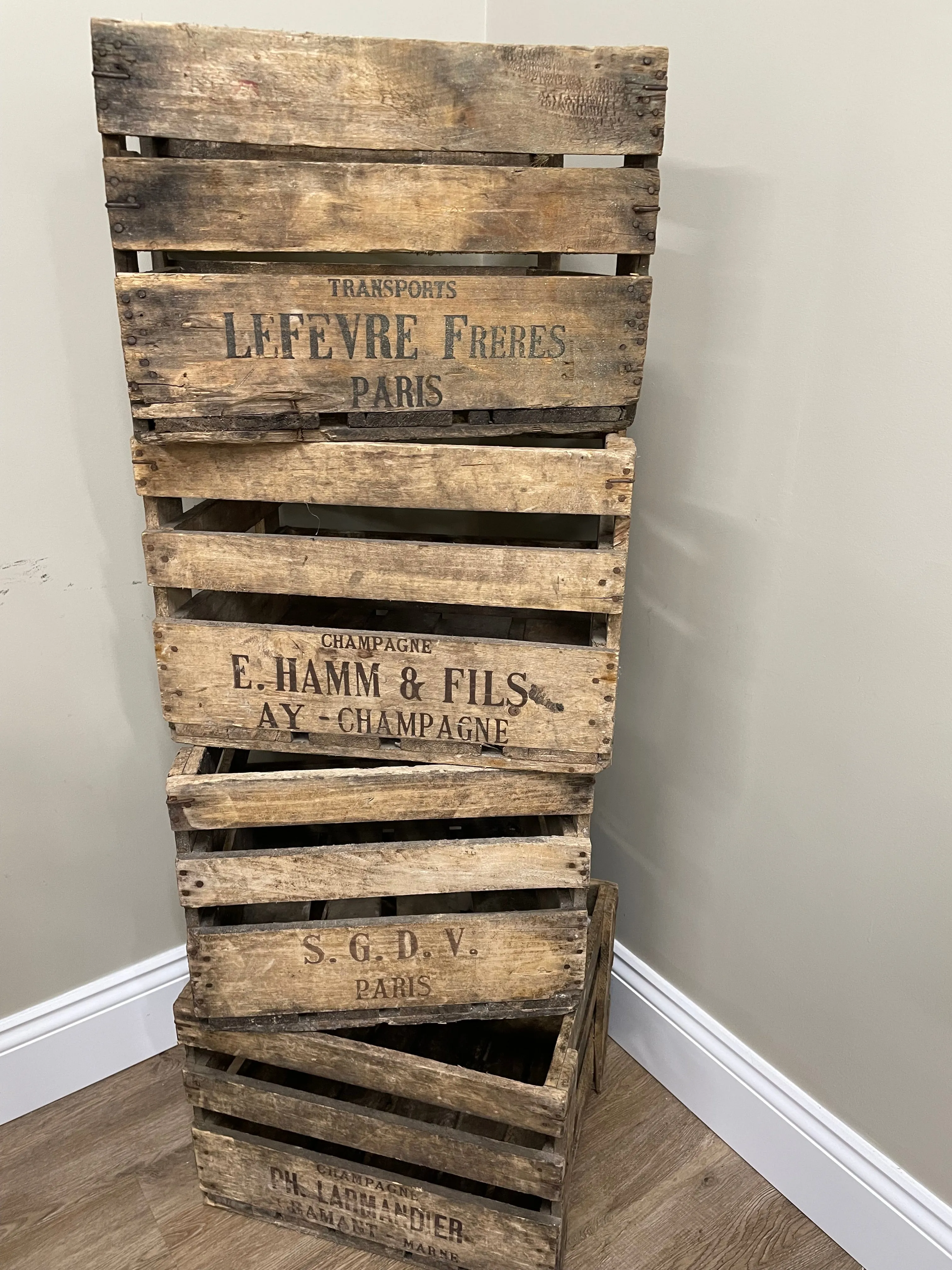 French Champagne Crate
