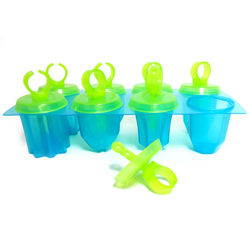 Jewel Ring Ice Pop Popsicle Molds Maker Frozen Dessert Treats Refreshing DIY 8PC