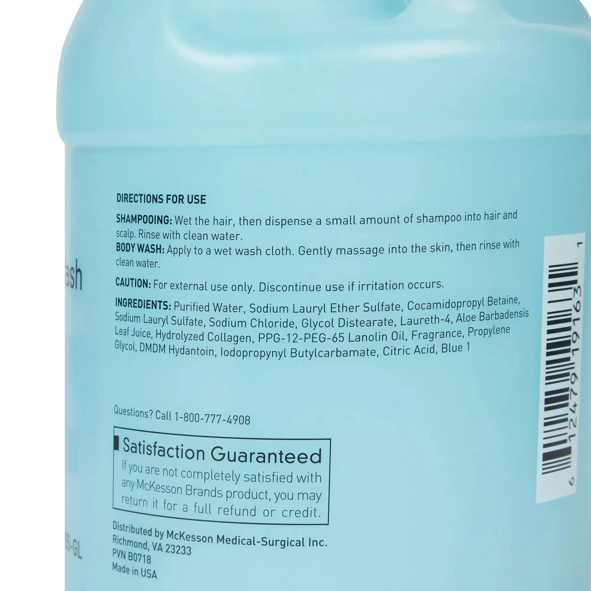 McKesson 2-in-1 Shampoo and Body Wash, Summer Rain Scent, 1 Gallon Jug