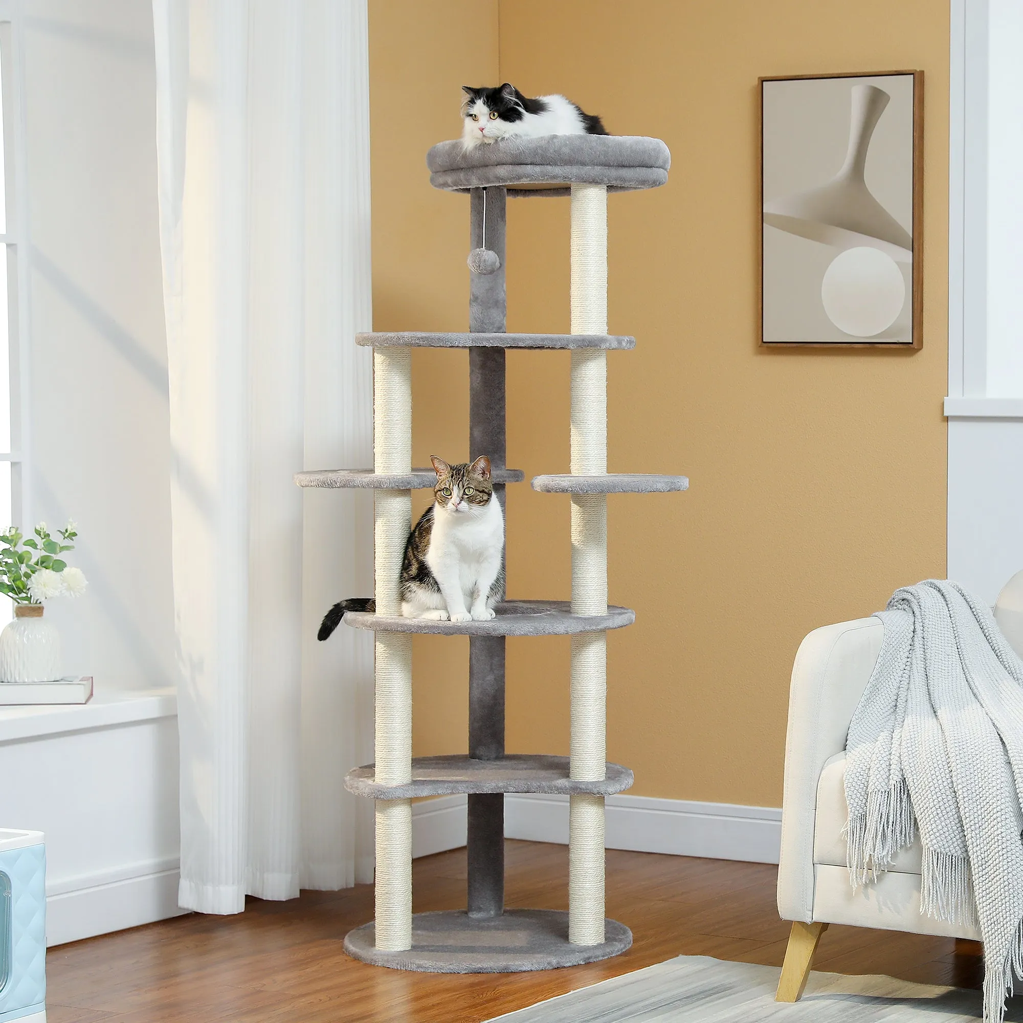 Modern 6-Level Cat Tree Tower