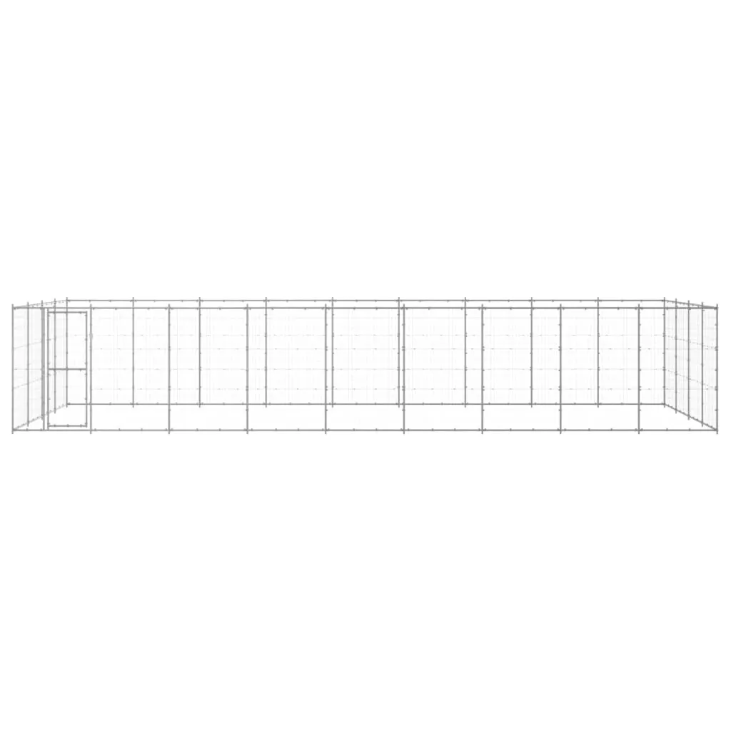 Outdoor Dog Kennel Galvanised Steel 43.56 m²