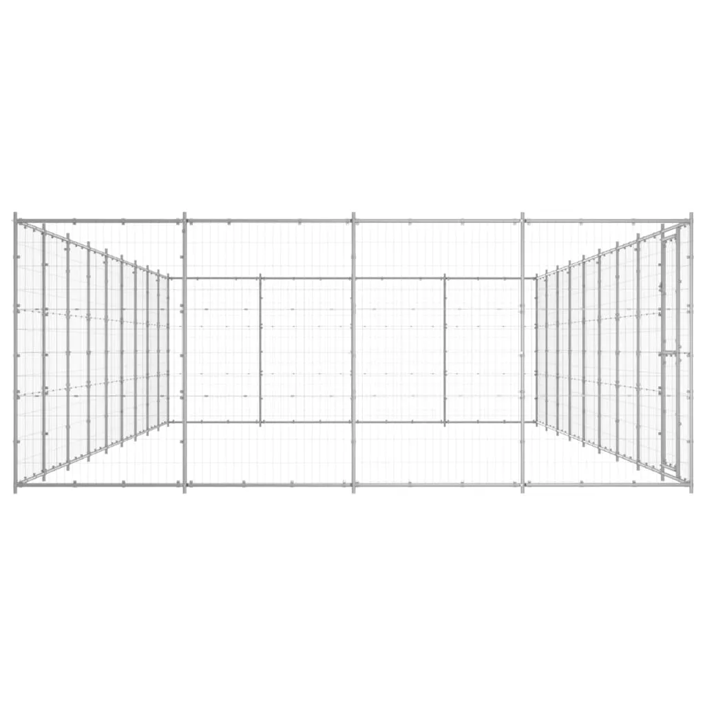 Outdoor Dog Kennel Galvanised Steel 43.56 m²