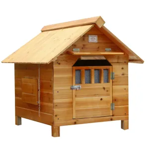 Outdoor Solid Fir Wood Dog House Kennel Waterproof Leakproof