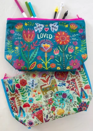 Recycled Zipper Pouch - medium
