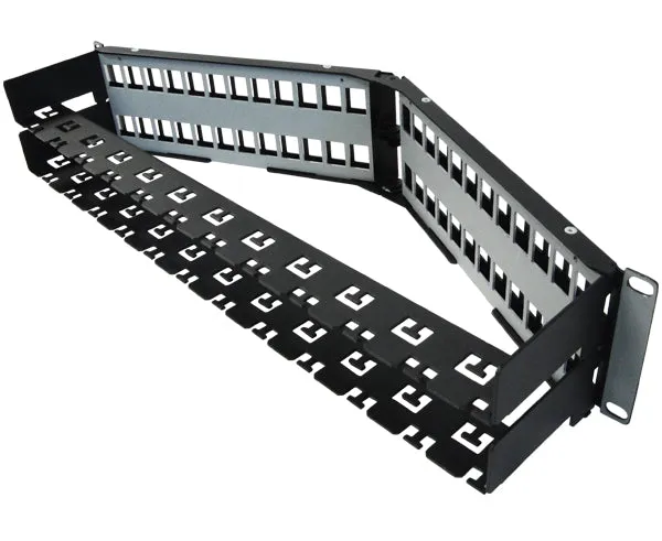 Shielded High Density Blank Angled Keystone 24-Port / 1U, 48-Port / 2U Patch Panel