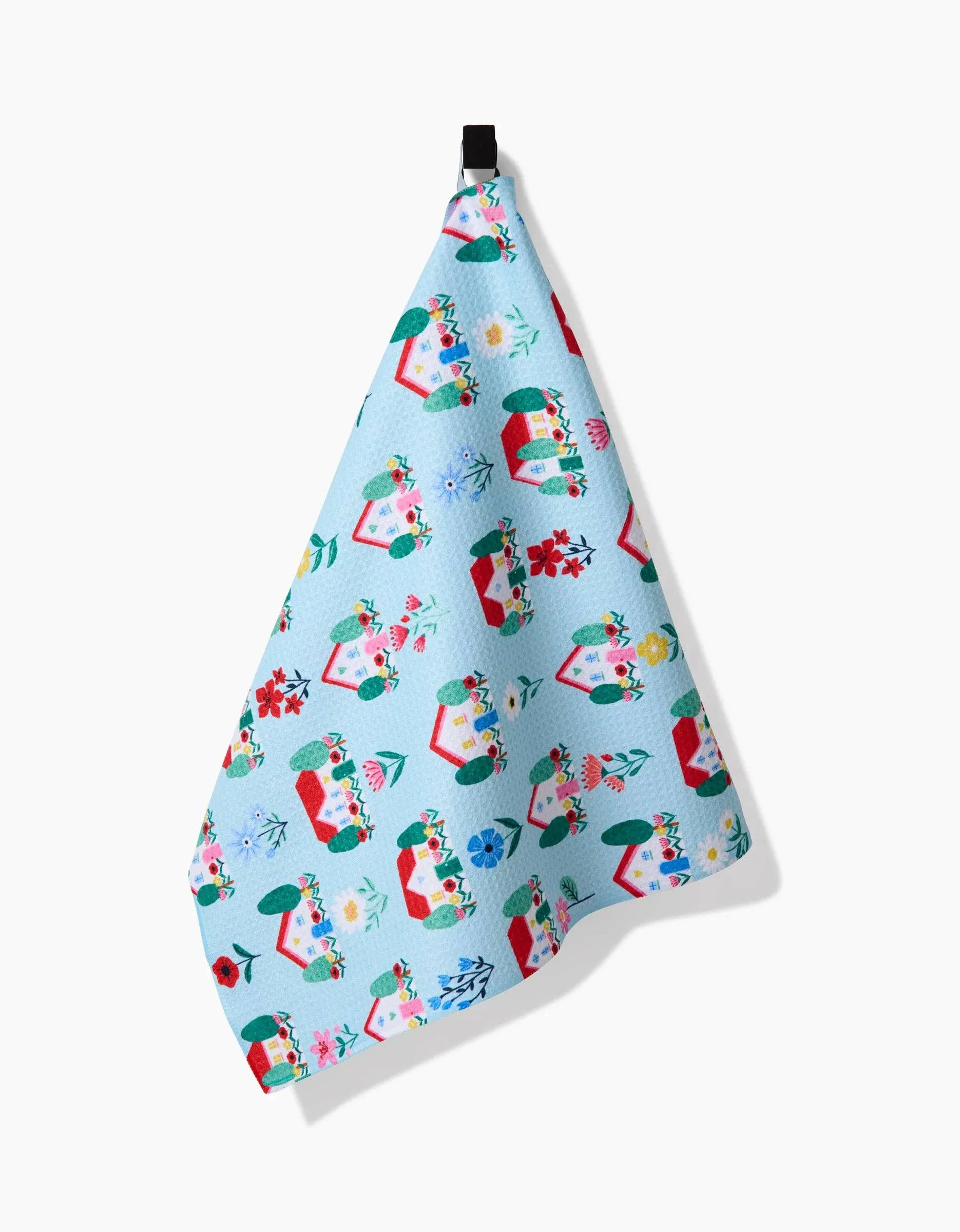 Spring Houses Tea Towel