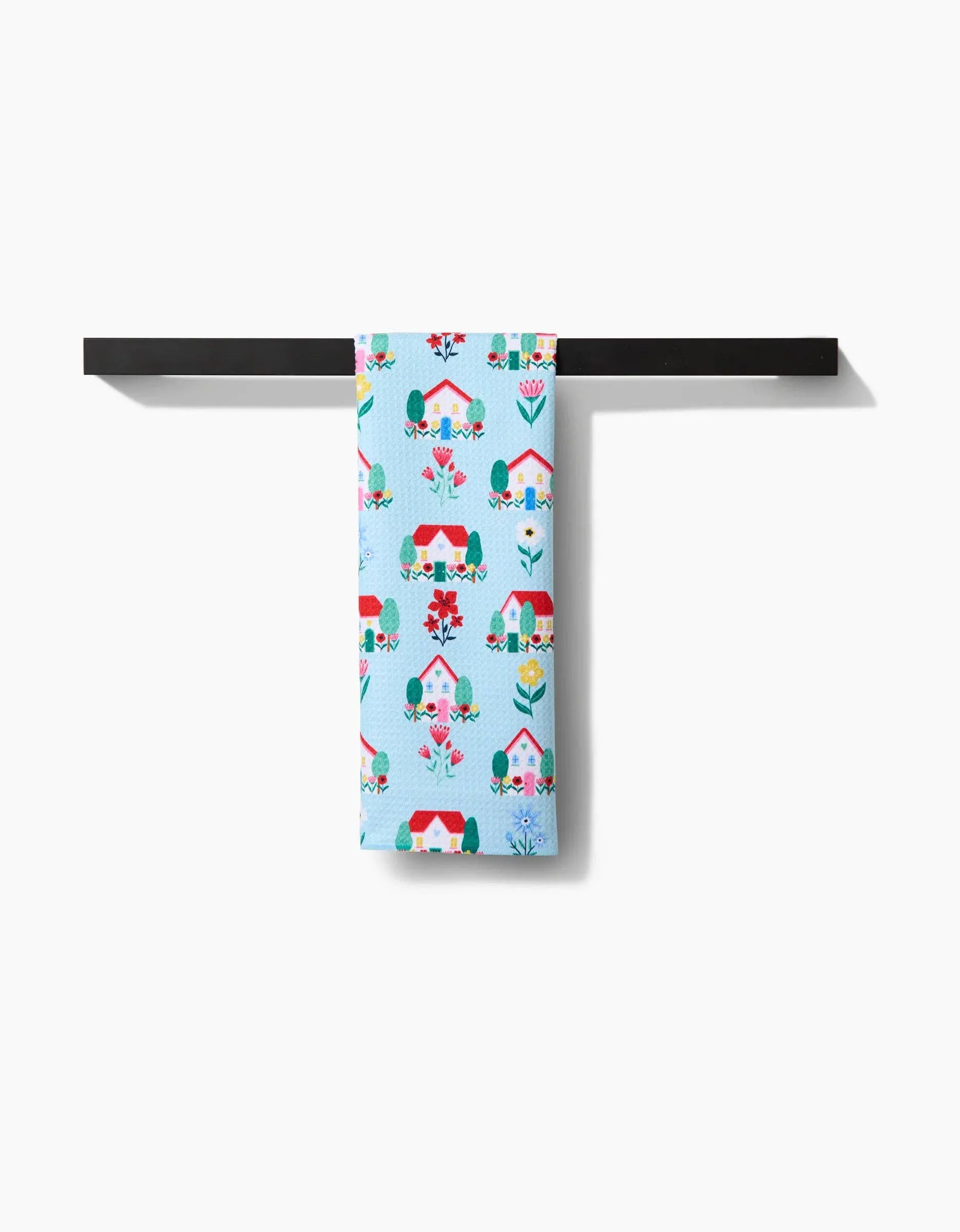 Spring Houses Tea Towel
