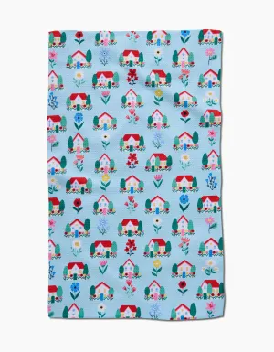 Spring Houses Tea Towel