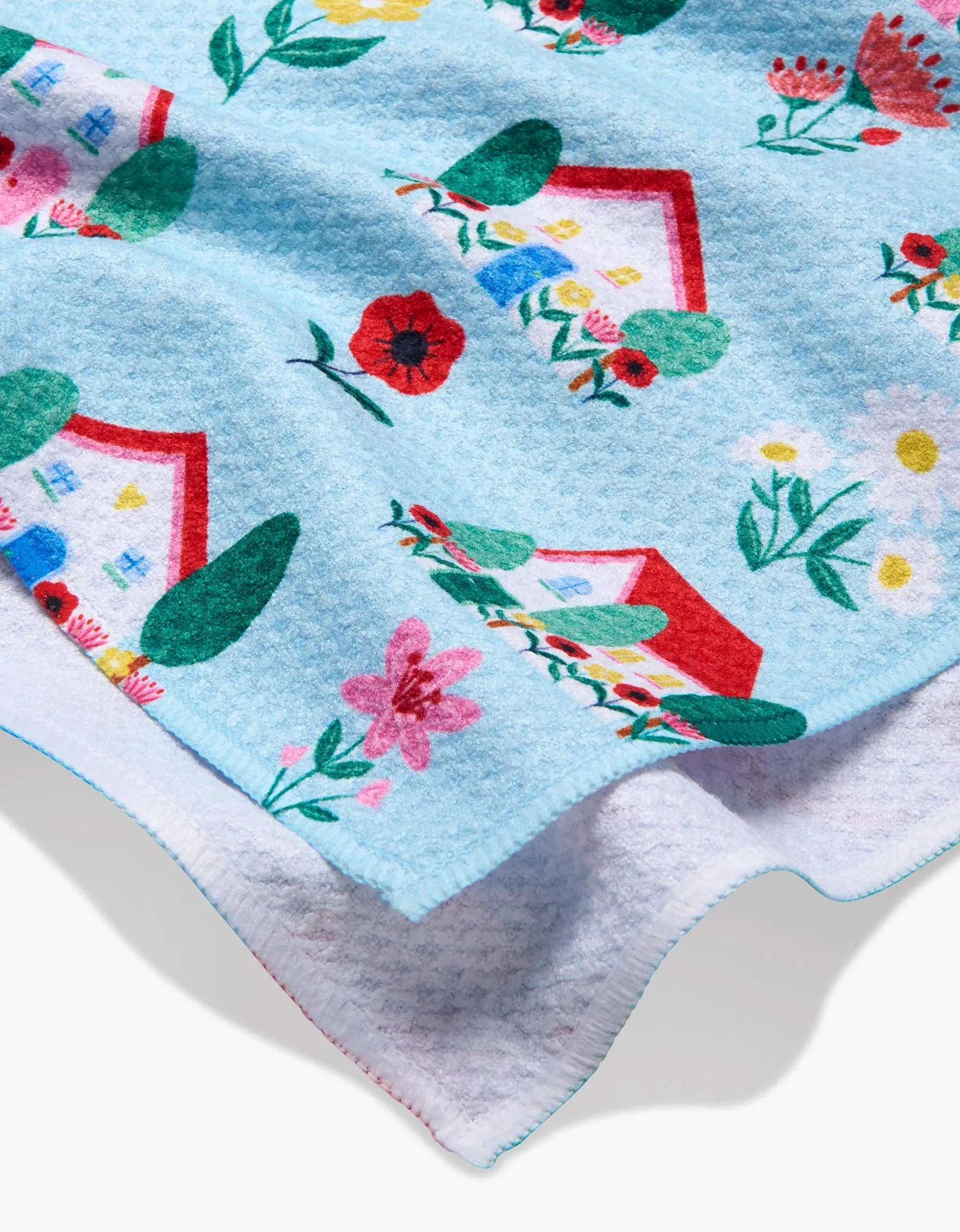 Spring Houses Tea Towel