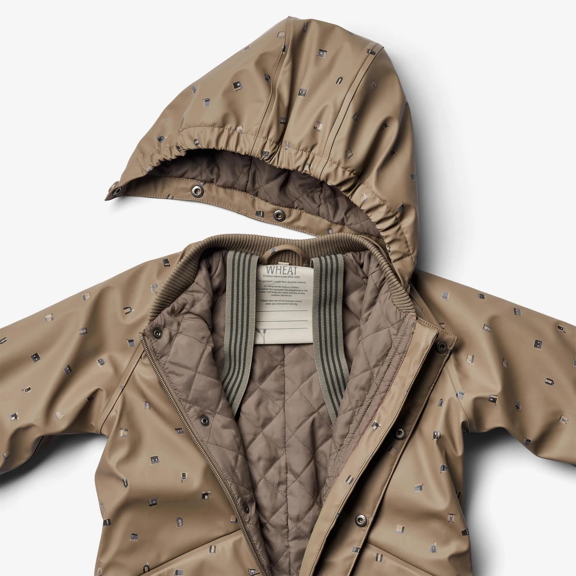 Thermo Rainsuit Aiko - dry grey houses